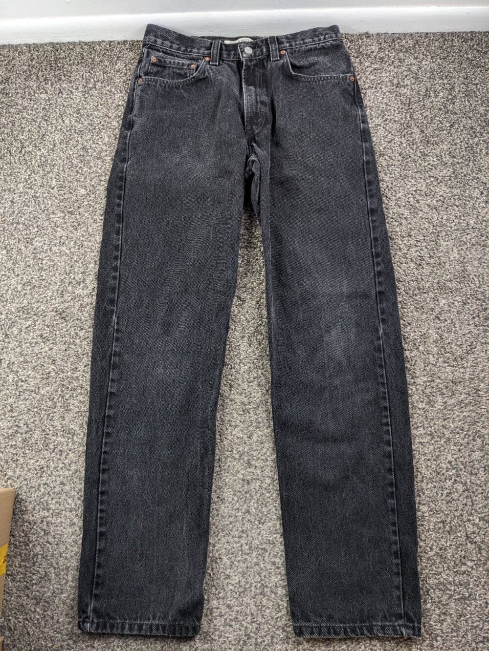 Vintage Y2K Levis Jeans 550 Relaxed Fit Tapered Leg Black 32x34